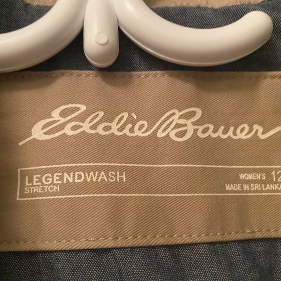 Eddie Bauer legs wash Stretch Tan Jacket, size 12 - Picture 4 of 4